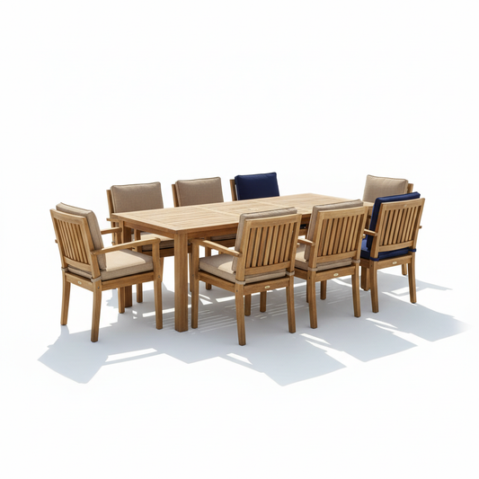 Devon Teak 8-Seater Outdoor Dining Set