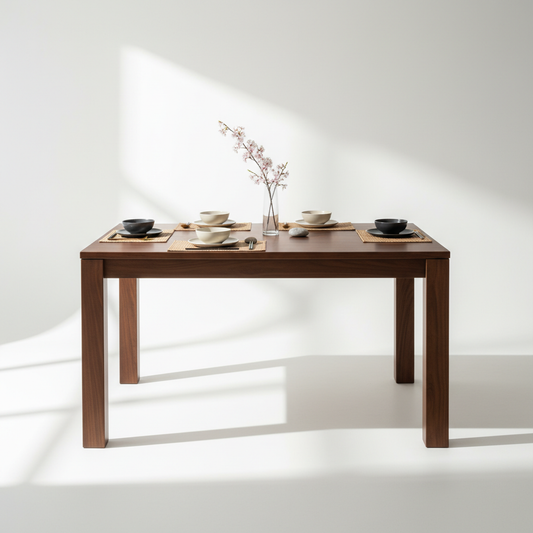 Kyoto Minimalist Walnut Dining Table