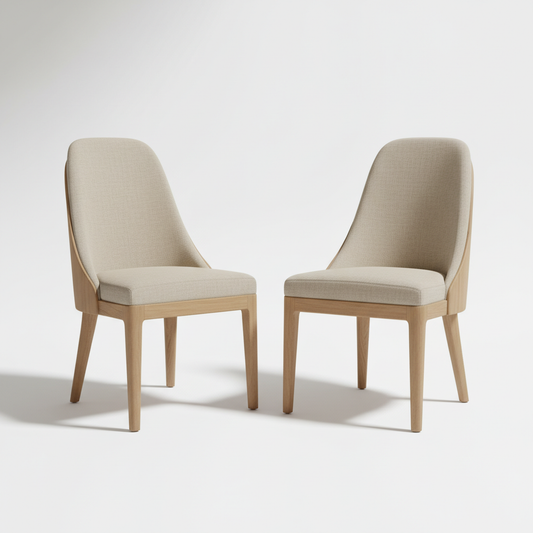 Lincoln High-Back Oak Dining Chair (Set of 2)