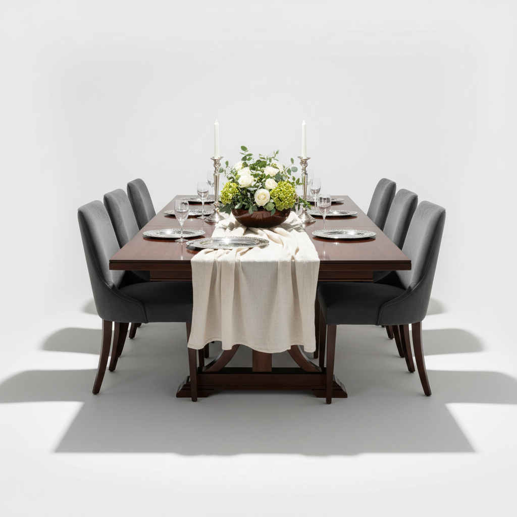 The 'Kensington' Grand Mahogany Extending Table (8-12 Seater)